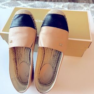 Michael Kors Kendrick Leather Slip-On Espadrille